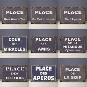 Dekorative Metall kunst Wand schilder Sonder anfertigung 20*30CM Küche Chambre Amer Picon Retro Blechs childer Frankreich Metalls child - Product Image 2