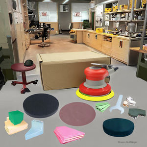 Lijadora de aire orbital aleatoria de doble acción neumática de alta calidad de 5 pulgadas y 125mm, baja vibración, resistente para compuestos de madera y Metal - Product Image 4