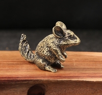 Ornement en laiton mignon écureuil Animal Arrangement thé Pet Table Pet artisanat cadeau