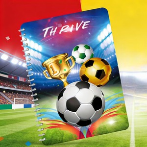 Carnet de notes A5 à spirale sur le thème <span class=keywords><strong>du</strong></span> football de la <span class=keywords><strong>Coupe</strong></span> <span class=keywords><strong>du</strong></span> <span class=keywords><strong>Monde</strong></span> 2026, 60 feuilles, motif dessin animé, pour étudiants - Product Image 3
