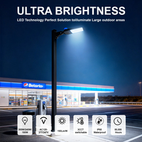Lampadaire LED 300W IP65 avec garantie 5 ans, 3 températures de couleur, 3 niveaux de puissance, dimmable, capteur photocellule, pour éclairage routier