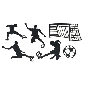 Paper Soccer Cake Toppers Die Cut Black Football Theme Birthday Decorations Handmade Cupcake Inserts - Product Image 4