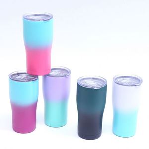 Vaso Térmico Curvo de 20 oz, Taza Aislada al Vacío de Doble Pared de Acero Inoxidable con Tapa 2 en 1, Logotipo Personalizado - Product Image 4