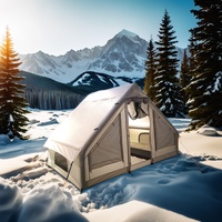Morningstar Tente gonflable de camping Tente de toit gonflable pour le camping en plein air Tissu Oxford épais en coton pour 5-6 personnes