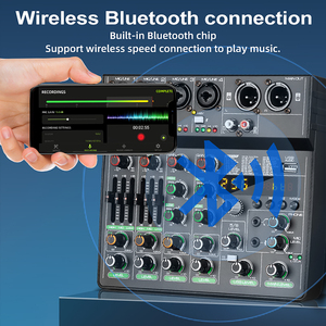 GAX-GT6 Mixer Audio Mini Multifunzionale con Scheda Audio Integrata 256DSP Qualità Audio da Studio per Produzione Musicale Domestica, Webcast, KTV - Product Image 6