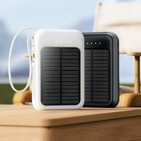 Banque d'alimentation portable à charge rapide, prix de vente directe d'usine, 6000 mAh, 10000 mAh, mini banque d'alimentation solaire pour l'extérieur