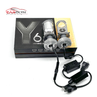 Phare Y6 à faisceau élevé unique haute puissance Led h4 h7 Bi Led Laser Mini projecteur lentille phare 65 Watt pour voitures Honda City 2010
