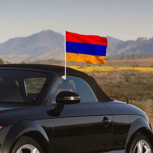 Bandera de Armenia para Ventana de Auto, 12x18 Pulgadas, Logotipo Personalizado, Material de Alta Calidad, Precio Económico - Product Image 2