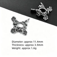 Pendentif rond en argent plaqué cuivre pour la création de bijoux DIY, accessoire de mode, ornement de bijouterie.