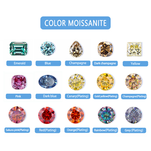 Pietre sciolte di moissanite gra 6.5mm di forma rotonda pietre di gemma di melograno arancione moissanite rossa. - Product Image 6