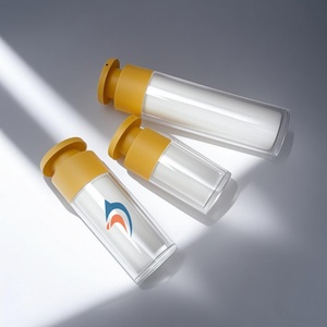 Cream Airless <b>Bottle</b> <b>Empty</b> Refillable 15ml 30ml 50ml <b>Plastic</b> Cream Airless <b>Bottle</b> Airless Pump <b>Bottle</b> with Left Right Lock - Product Image 3