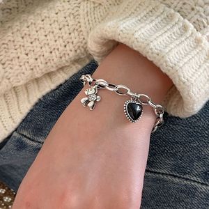 S925 Sterling Silver <b>Beaded</b> <b>Bracelet</b> For Women Heart Shape Everyday Wear Jewelry 520 Gift Fine <b>Beaded</b> <b>Bracelets</b> - Product Image 4