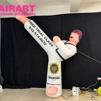 Homme gonflable de karaté de taille personnalisée, ballon gonflable de rôle de taekwondo