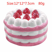 Jouet en forme de gâteau moelleux, en silicone souple, jouet anti-stress à presser, jouet mignon et kawaii pour le bureau, pour la relaxation contre l'anxiété, cadeau de fête
