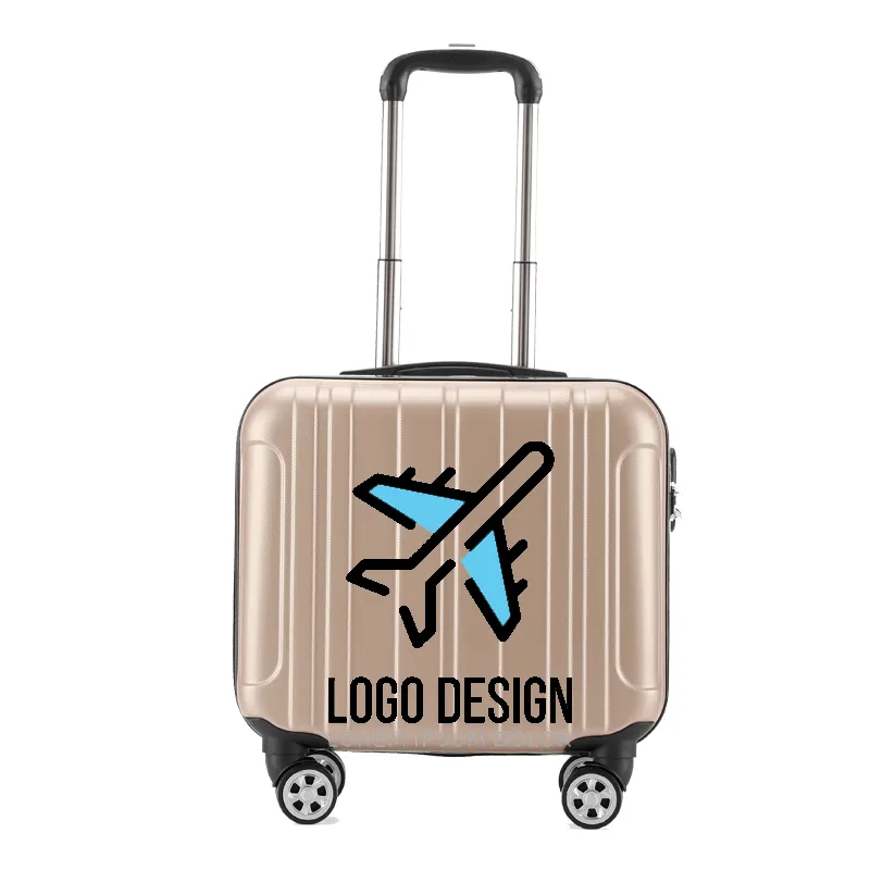 Equipaje de viaje con logotipo personalizado de gran capacidad, bolsas de viaje anticolisión, equipaje, maletas de plástico ABS para viaje con rueda