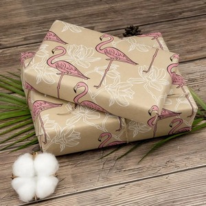 Custom Flamingo Floral Pattern Recyclable Art <b>Paper</b> Kraft Gift <b>Wrapping</b> <b>Paper</b> Roll 100GSM Coated Eco-Friendly Double Sided - Product Image 6