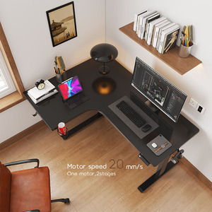 Mới Thiết Kế Hiện Đại Văn Phòng Thông Minh Điện Chiều Cao Có Thể Điều Chỉnh Một Động Cơ 2 Giai Đoạn L Hình Thái Máy Tính Bàn Sử Dụng Nhà Bàn Trò Chơi - Product Image 2
