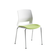 Chaise de visiteur en plastique confortable de fabrication Guangdong, chaise de bureau à dossier moyen, empilable, pour formation et conférences