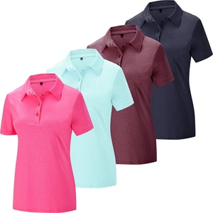 POLO à manches courtes pour femmes <span class=keywords><strong>de</strong></span> haute qualité-<span class=keywords><strong>Grande</strong></span> <span class=keywords><strong>taille</strong></span>-T-shirt <span class=keywords><strong>de</strong></span> couleur unie sur mesure <span class=keywords><strong>de</strong></span> <span class=keywords><strong>golf</strong></span> décontracté-Avec motif logo - Product Image 1