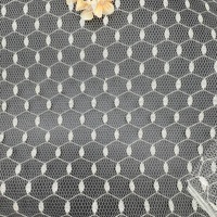 Tissu en maille de nylon blanc 23 g/m² respirant, léger (1 mm), 100 % nylon, pour robes de soirée et robes à paillettes, tissu tulle, tissu dentelle