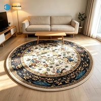Runde Teppiche und Läufer für Wohnzimmer Vintage Persisch Bedruckt Modernes Design Maschinell Gefertigte Persisch Bedruckte Teppiche