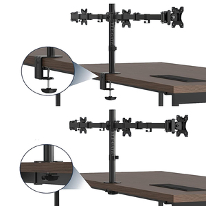 Soporte para tres monitores para pantallas de 32 pulgadas, ergonomía mejorada, espacio de trabajo organizado - Product Image 2