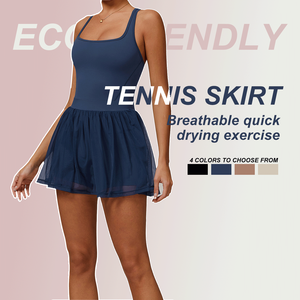 Thân thiện với môi trường tái chế ăn mặc lưới thoáng khí nhanh chóng làm khô thể thao chạy Chống tiếp xúc quần vợt váy - Product Image 3