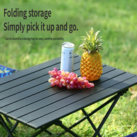 Table de camping pliable en acier au carbone, ultralégère, imperméable, avec sac de transport, pour pique-nique et barbecue en plein air