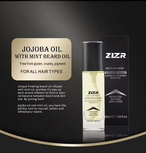 Huile à barbe nourrissante à la menthe poivrée personnalisée, logo de marque privée, huile de jojoba adoucissante pour le soin de la barbe, vente en gros - Product Image 3