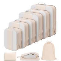 Ensemble de 10 cubes de rangement de voyage personnalisés, organisateurs de bagages de qualité supérieure