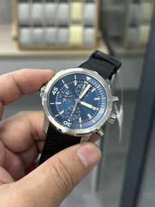 Reloj de Lujo para Hombre de Alta Gama, Cronógrafo de 43 mm, Esfera Azul, Cristal de Zafiro, Movimiento Shanghai, Correa de Acero Inoxidable y Caucho - Product Image 2