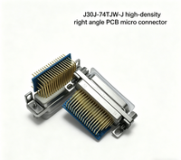 Connecteur Micro Rectangulaire à Angle Droit J30J-74TJW-J 74 Broches Haute Densité pour PCB, Contact Plaqué Or, Fournisseur de Micro Connecteurs