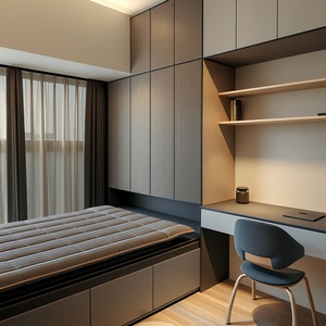 Eco-Friendly Wood Modular Wardrobe Storage Tatami Bed <b>Desk</b> <b>Bookshelf</b> for Home Apartment Wooden Beds Frame Bedroom Sets Wood Bed - Product Image 4