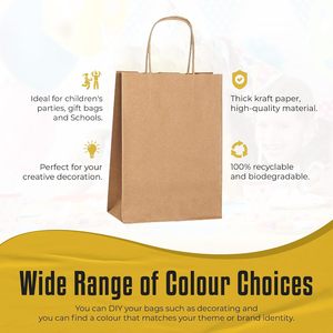 ถุงกระดาษคราฟท์พิมพ์ลายตามสั่ง สีขาวน้ำตาล มีหูหิ้ว สำหรับบรรจุภัณฑ์อาหาร โปรโมชั่น นาฬิกา ใช้โลโก้ของคุณเองได้ ยินดีต้อนรับ - Product Image 2