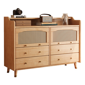 Modern Minimalist Wood <b>Storage</b> Cabinet With Drawers And Shelves For Living Room Bedroom Kitchen Use - Product Image 4