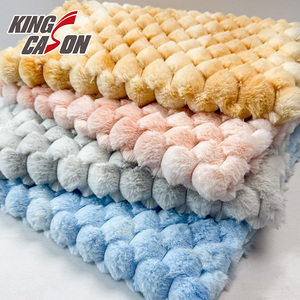 KINGCASON Usine chinoise – Nouveaux designs populaires – Peignure simple face confortable – Fausse fourrure de lapin jacquard tie-dye 13 mm pour couvertures - Product Image 2