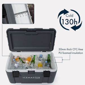 IceMaster 50l Logo personnalisé de qualité alimentaire PP Isolation longue durée Refroidisseur de bière noire commerciale Boîte froide Coffre à glace - Product Image 4