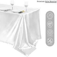Nappe en satin de haute qualité nappe blanche de mariage nappes de mariage pour les tables en tissu.