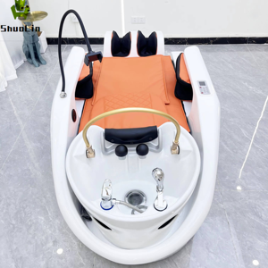 Sillón de Lavado de Cabello, Cama de Champú para Spa Capilar, Tratamiento Eléctrico de Spa Capilar, Terapia de Circulación de Agua, Cama de Champú con Masaje Corporal Completo - Product Image 3
