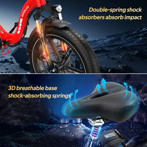 Bicicleta Plegable KOOLUX BK6S 4.0 para Adultos, Motor sin Escobillas de 250W/750W, 6 Velocidades, Batería de Litio de 48V 13AH Extraíble, Neumáticos Gruesos de 20 Pulgadas, Bicicleta Urbana - Product Image 5