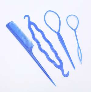 4 pièces/ensemble Outil de <span class=keywords><strong>coiffure</strong></span> populaire pour femmes et filles, pour <span class=keywords><strong>chignon</strong></span> rapide et facile, style princesse, outil de tressage et de coiffage - Product Image 6