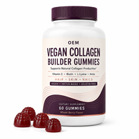Gummies de collagène végétaliennes sans gélatine avec étiquette claire, Nutrition Beauté pour la Santé des Cheveux, de la Peau et des Ongles, Marque Blanche, Fournisseur OEM