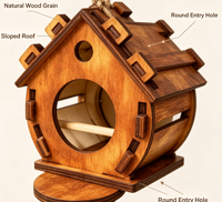 Nouvelle Arrivée Décoration de Jardin Extérieur Maison Suspendue en Bois Massif pour Oiseaux Cage à Perroquets & Boîte de Reproduction