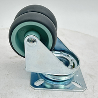 Roulettes doubles VIMA de 2 pouces, roulettes pivotantes avec frein, roulettes universelles en TPR PP, double roulement à billes, capacité de charge de 50 kg, pour meubles et chaises