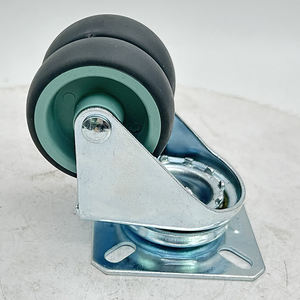 VIMA Doppel rollen 2 Zoll Lenk rolle Brems rad Universal TPR Großhandels preis Tragfähigkeit 50kg Möbel Stuhl rolle - Product Image 4