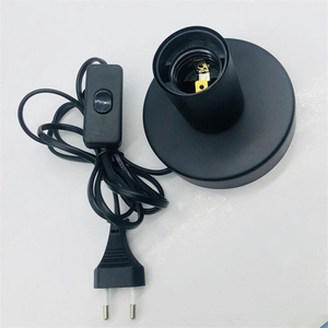 网格金属台灯座软线E27底座灯泡插座发光二极管灯丝吊灯装饰灯泡带调光电缆美国欧盟英国插头 - Product Image 2