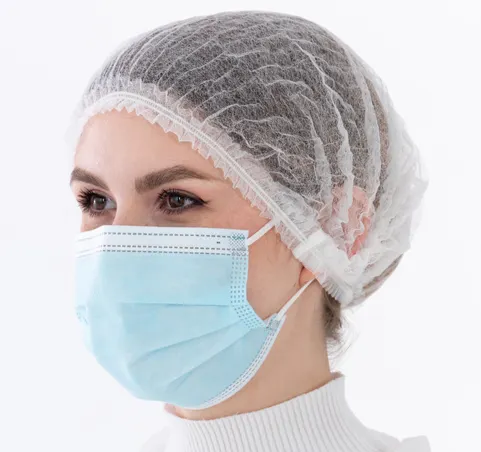 Einweg Hochwertige nicht gewebte medizinische Bouffant Clip Kappe Elastische Einweg Doctor Nurse Bouffant CapHigh Quality Dust proof H.