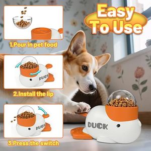 Jouet Distributeur Interactif de Friandises pour Chien - Puzzle en Forme de Canard avec Distributeur Lent Réglable et Conception Automatique en Plastique pour Chiens - Product Image 2