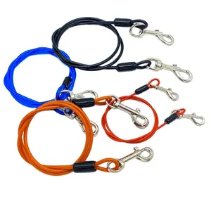 High quality dog shaped tether pile PVC coated steel wire rope