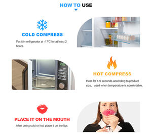 Niedrige Kosten Hoher Standard Entspannen Sie den Körper Lippen geformte Schönheit heißes kaltes Gel für Detumeszenz Guter Preis - Product Image 6